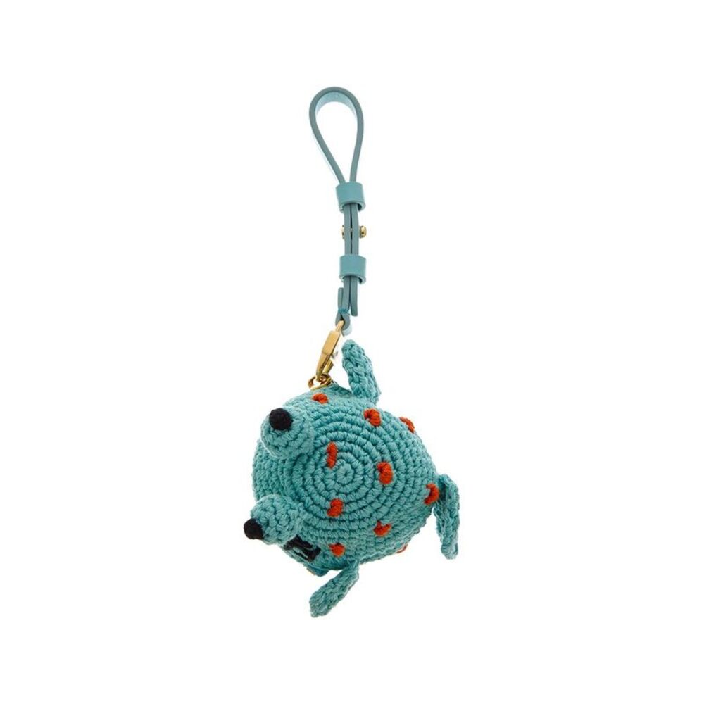 Fendi Bff Crochet Coin Purse, Green